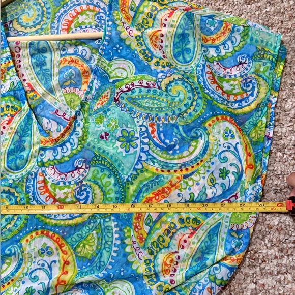 Lauren Ralph Lauren Medium Carnivale Paisley Mesh Swimsuit Cover Up Dress - Picture 7 of 9